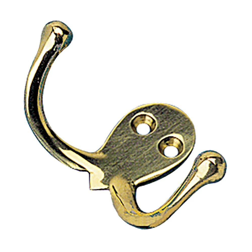Sea-Dog Double Coat Hook - Cast Brass – Marine Boat Replacement Part