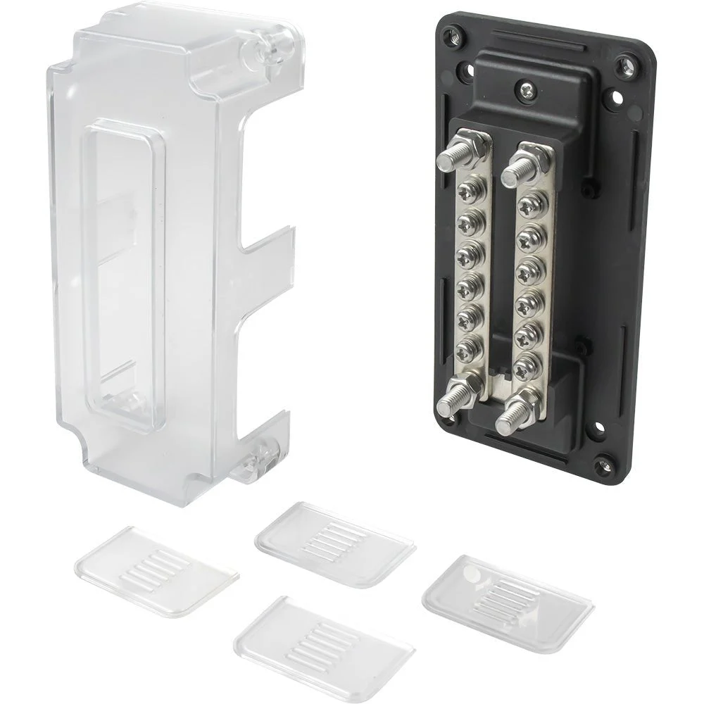 Sea-Dog Dual Buss Bar w/Cover - 12 Terminals – Marine Electrical Replacement Part