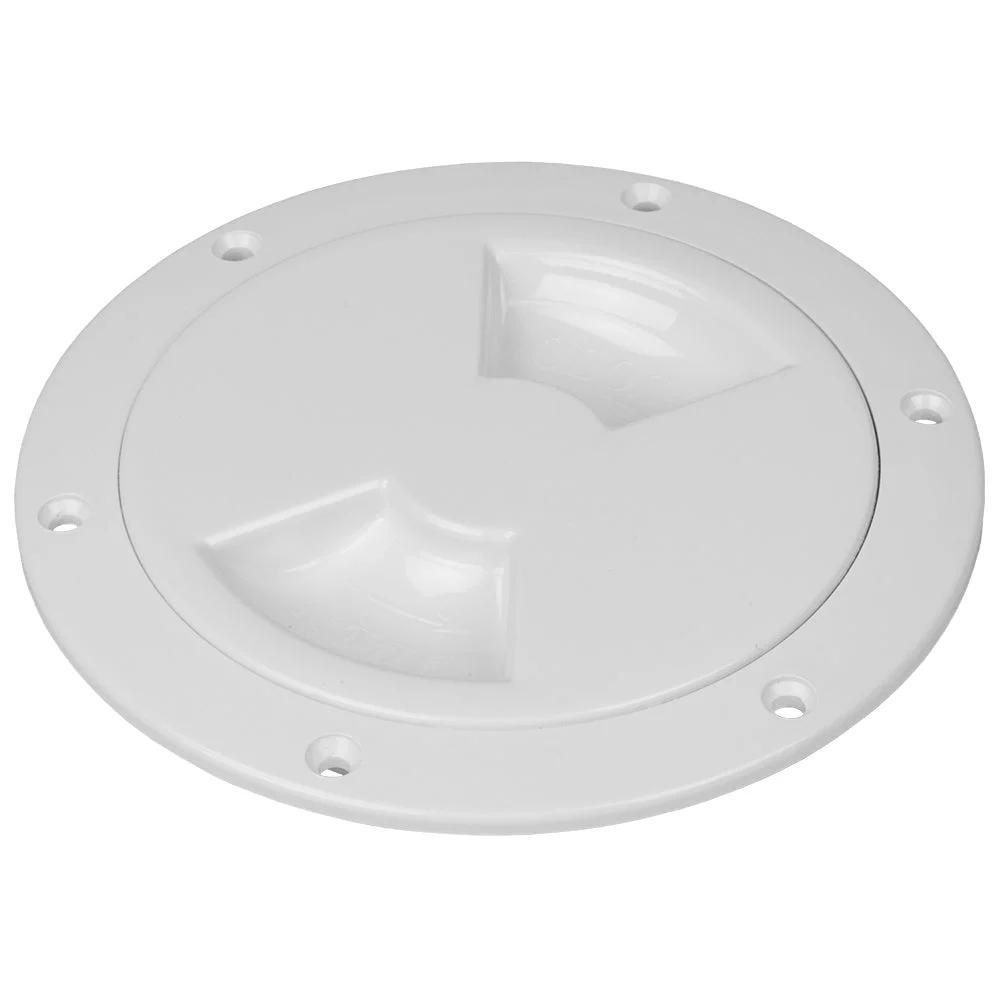 Sea-Dog Quarter-Turn Smooth Deck Plate w/Internal Collar - White - 8" – Marine Boat Replacement Part