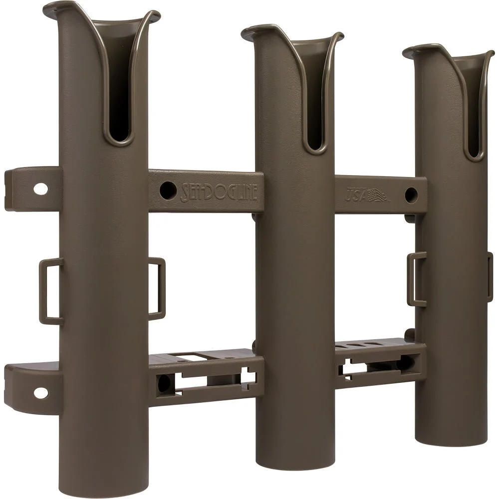 Sea-Dog Triple Threat Three Pole Rod Holder - Flat Dark Earth – Marine Boat Replacement Part