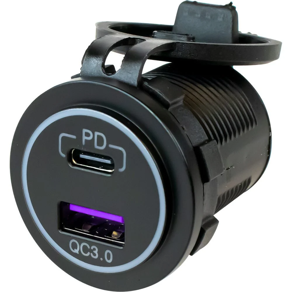 Sea-Dog USB 3.0 & USB-C Power Socket w/Out Light – Marine Electrical Replacement Part