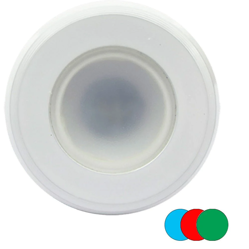Shadow-Caster LED Lighting Shadow-Caster Color-Changing White, Blue & Red Dimmable - White Powder Coat Down Light – Marine Boat Replacement Part