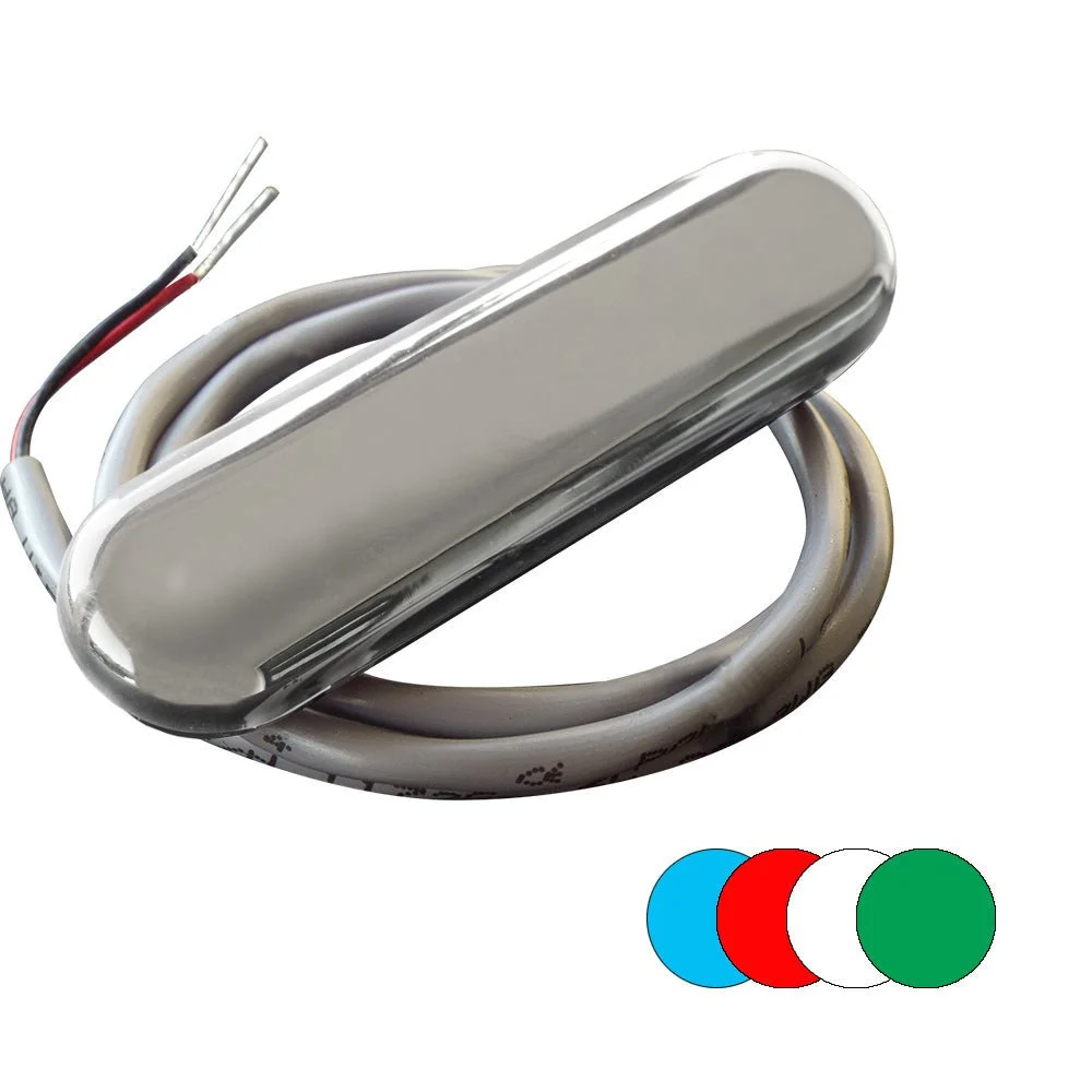 Shadow-Caster LED Lighting Shadow-Caster Courtesy Light w/2' Lead Wire - 316 SS Cover - RGB Multi-Color - 4-Pack – Marine Electrical Replacement Part
