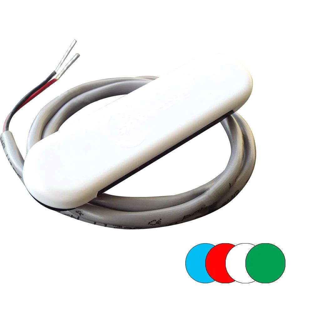 Shadow-Caster LED Lighting Shadow-Caster Courtesy Light w/2' Lead Wire - White ABS Cover - RGB Multi-Color - 4-Pack – Marine Electrical Replacement Pa