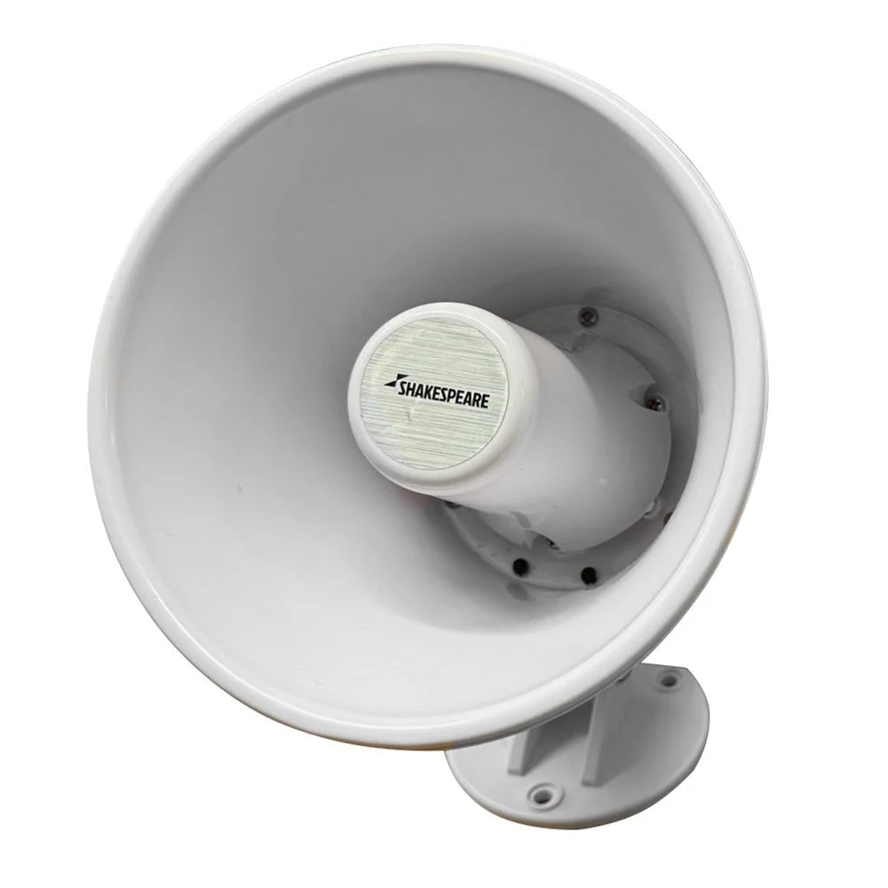 Shakespeare 15W 4-Ohm 5" Loud Hailer Speaker w/Bracket & Talkback - White – Marine Boat Replacement Part