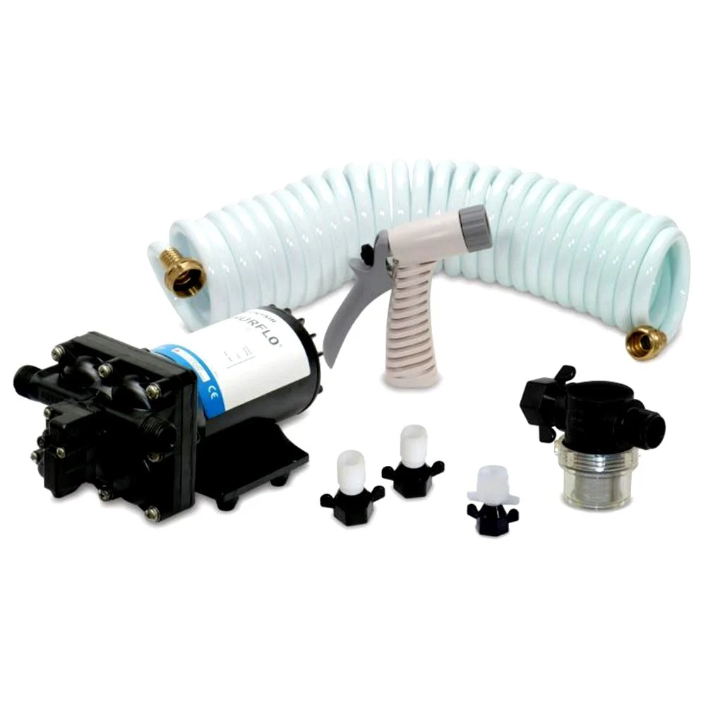 Shurflo by Pentair BLASTER™II Washdown Kit - 12VDC, 3.5GPM w/25' Hose, Nozzle, Strainer & Fittings – Marine Boat Replacement Part