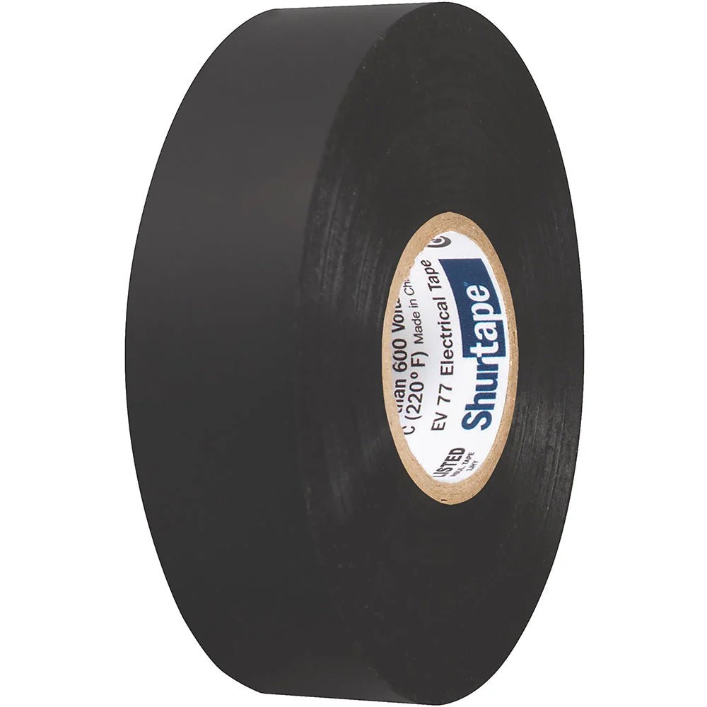 Shurtape EV 077B Professional Grade Black Electrical Tape f/Insulating & Splicing - 3/4" x 66' - 10-Pack – Marine Boat Replacement Part