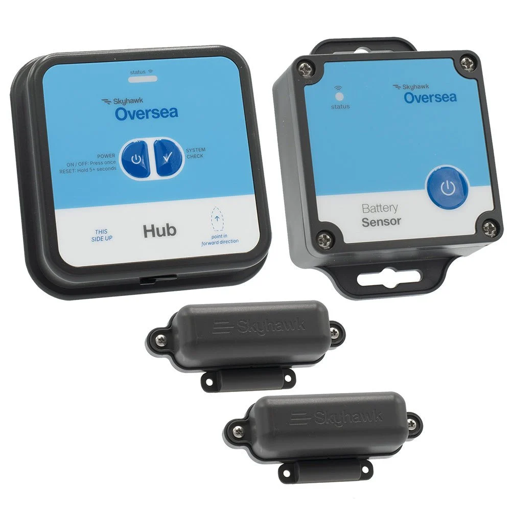 Skyhawk Oversea Pontoon Bundle Hub - 1 Oversea Hub, 1 Battery Sensor & 2 Entry Sensors – Marine Boat Replacement Part