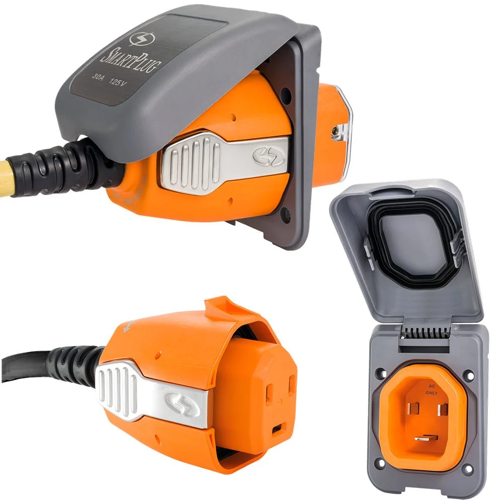 SmartPlug 30 AMP Inlet & Female Cord Connector Combo - Grey – Marine Boat Replacement Part