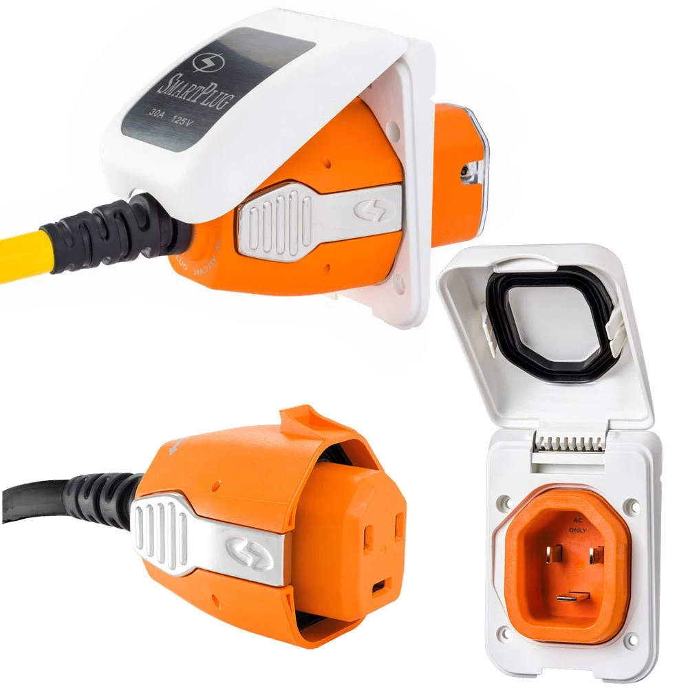 SmartPlug 30 AMP Inlet & Female Cord Connector Combo - White – Marine Boat Replacement Part