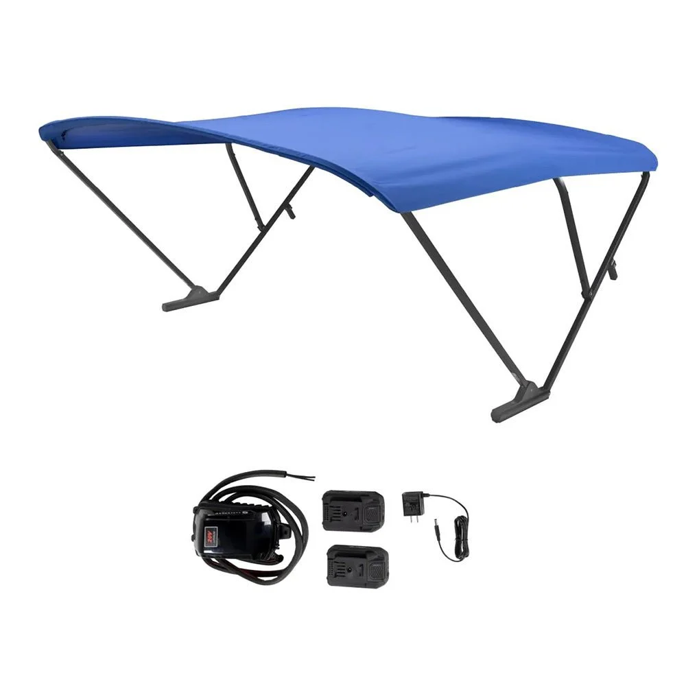 SureShade Battery Powered Bimini - Black Anodized Frame & Pacific Blue Fabric – Marine Electrical Replacement Part