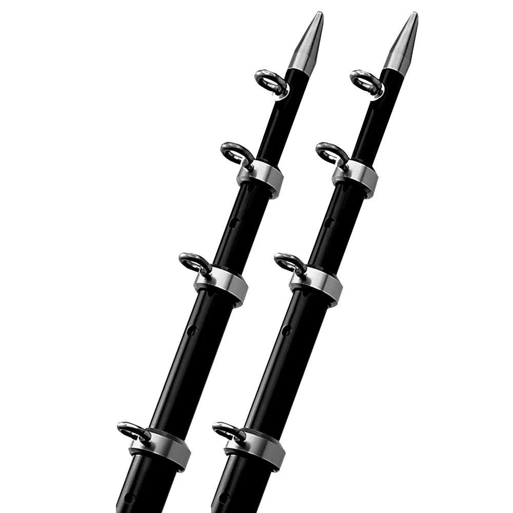 TACO Marine TACO 15' Black/Silver Outrigger Poles - 1-1/8" Diameter