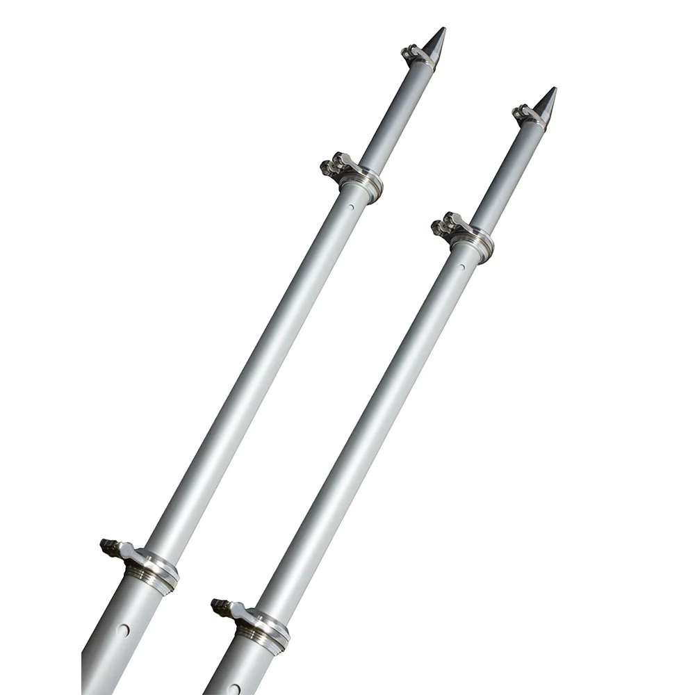 TACO Marine TACO 18' Deluxe Outrigger Poles w/Rollers - Silver/Silver