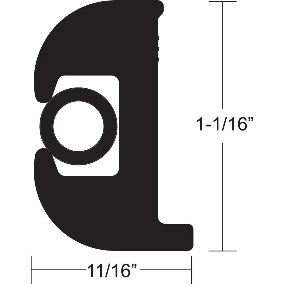 TACO Marine TACO Flex Vinyl Rub Rail Kit - Black w/Black Insert - 50' - 1-1/16"