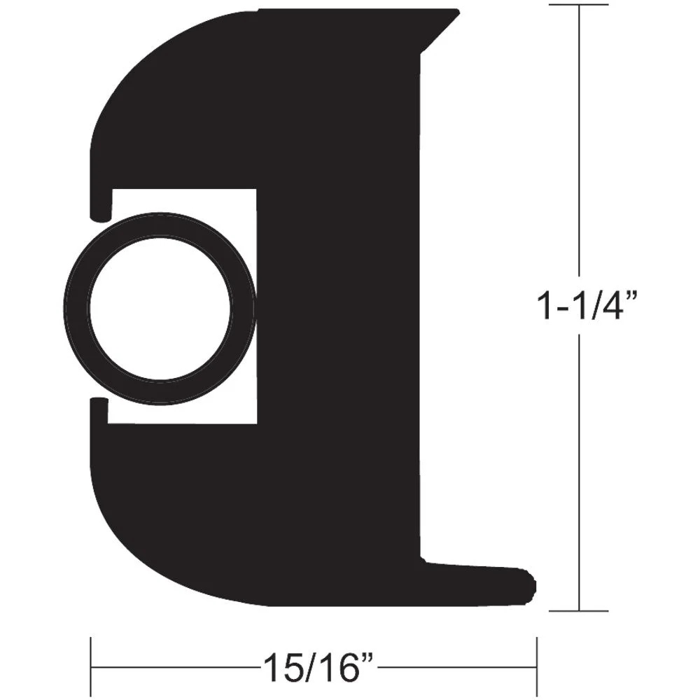 TACO Marine TACO Flex Vinyl Rub Rail Kit - Black w/Black Insert - 50' - 1-1/4"