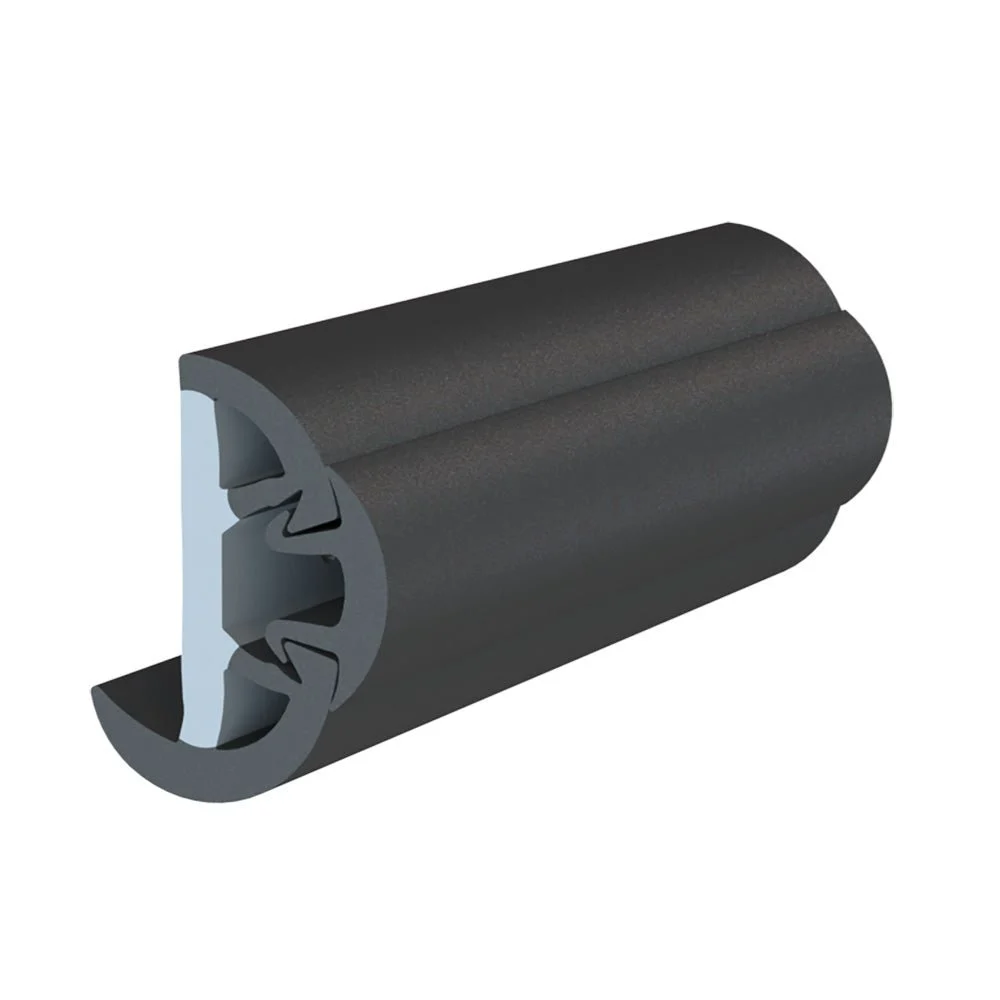 TACO Marine TACO SuproFlex Rub Rail Kit w/Flex Vinyl Overlay Insert - 2"H x 1-1/4"W x 80'L - Black w/Black