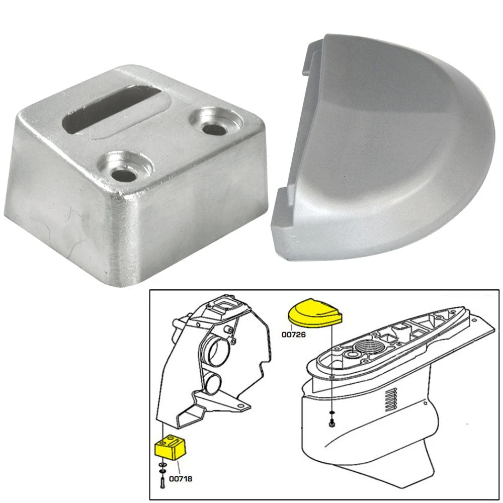 Tecnoseal Anode Kit w/Hardware - Volvo SX - Aluminum – Marine Boat Replacement Part