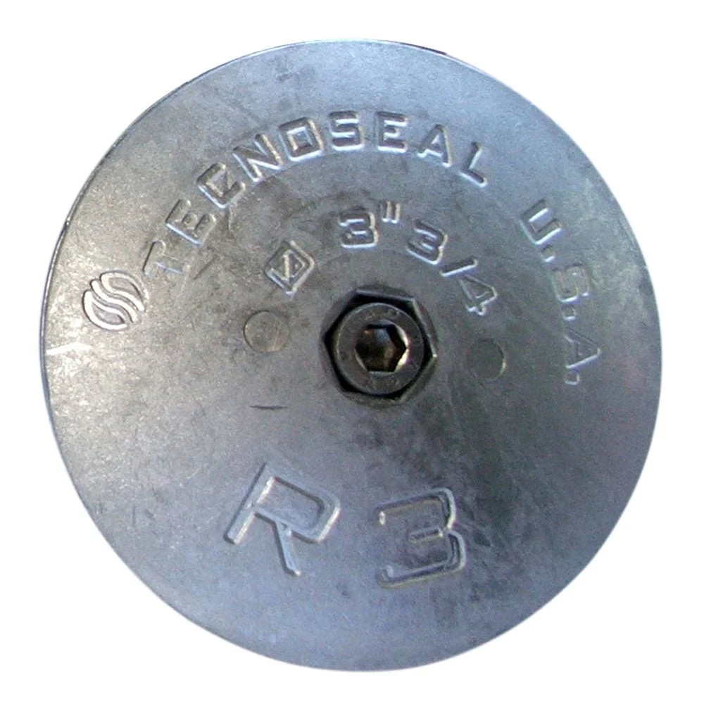 Tecnoseal R3 Rudder Anode - Zinc - 3-3/4" Diameter – Marine Boat Replacement Part
