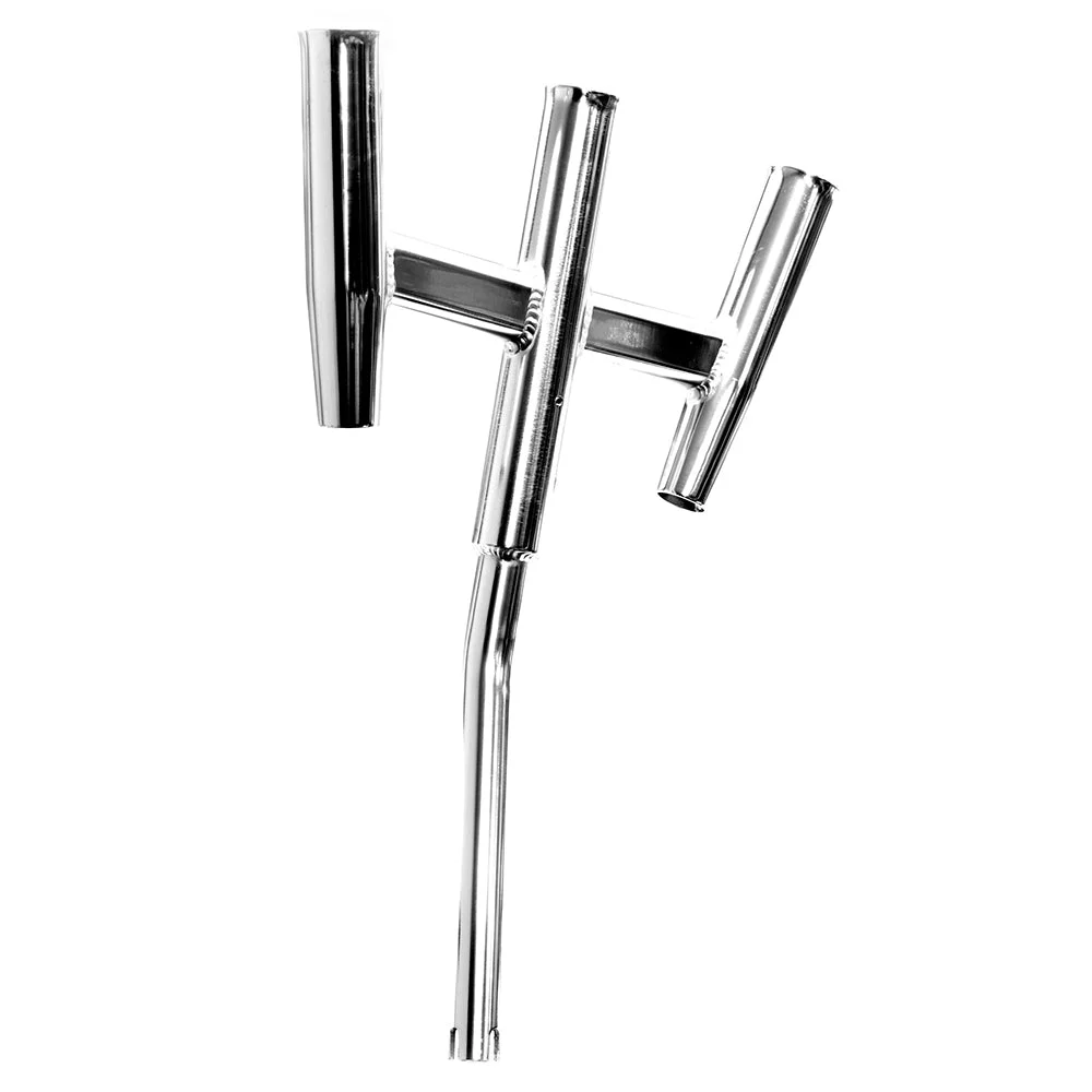 Tigress Triple Aluminum Kite Rod Holder - Bent Butt - Polished – Marine Boat Replacement Part