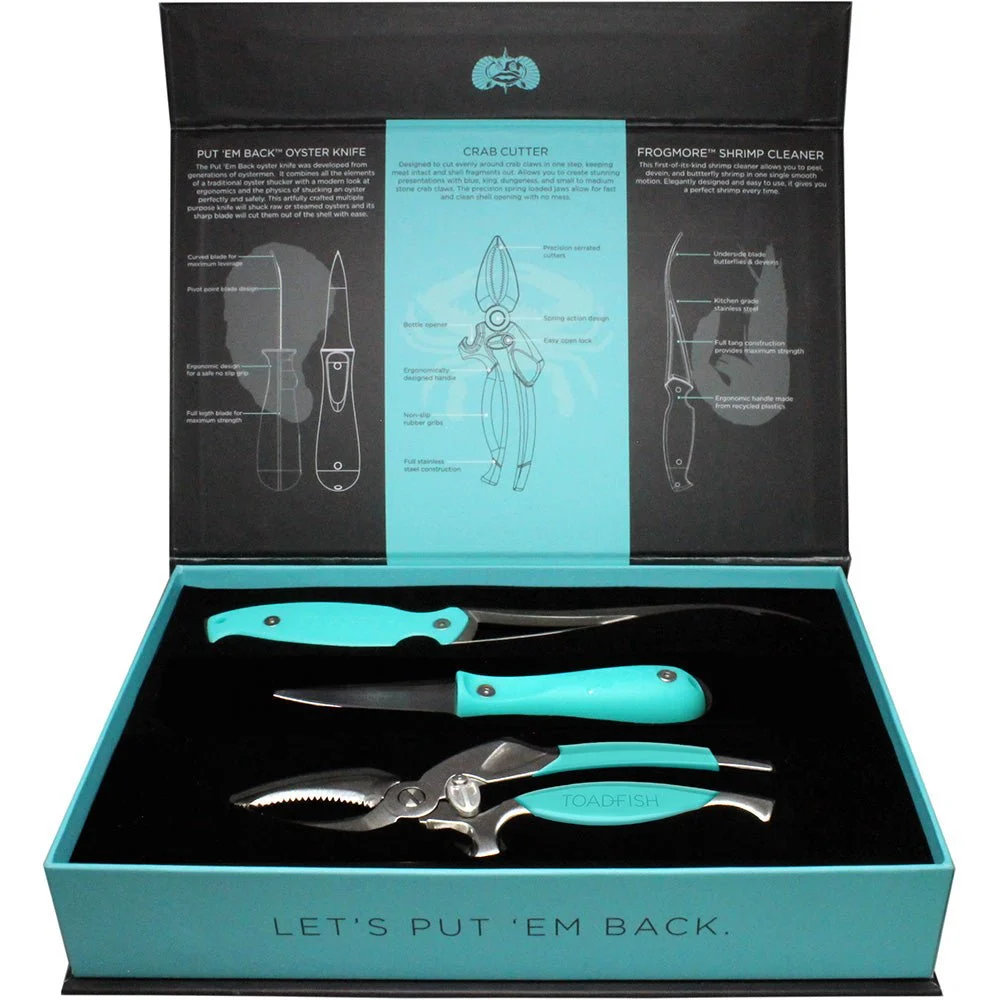 Toadfish Coastal Kitchen Collection - Oyster Knife, Shrimp Cleaner & Crab Cutter – Boat Pump & Plumbing Part