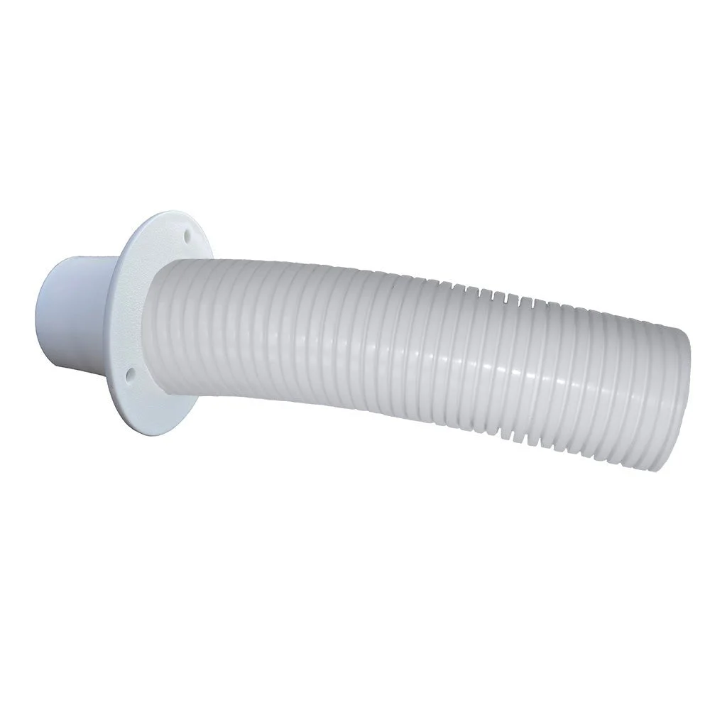 Trident Marine Outboard 10' White Stern Flex Hose w/Transom Flange