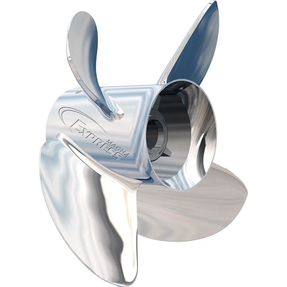 Turning Point Propellers Turning Point Express® Mach4™ - Right Hand - Stainless Steel Propeller - EX-1515-4 - 4-Blade - – Marine Boat Replacement Part