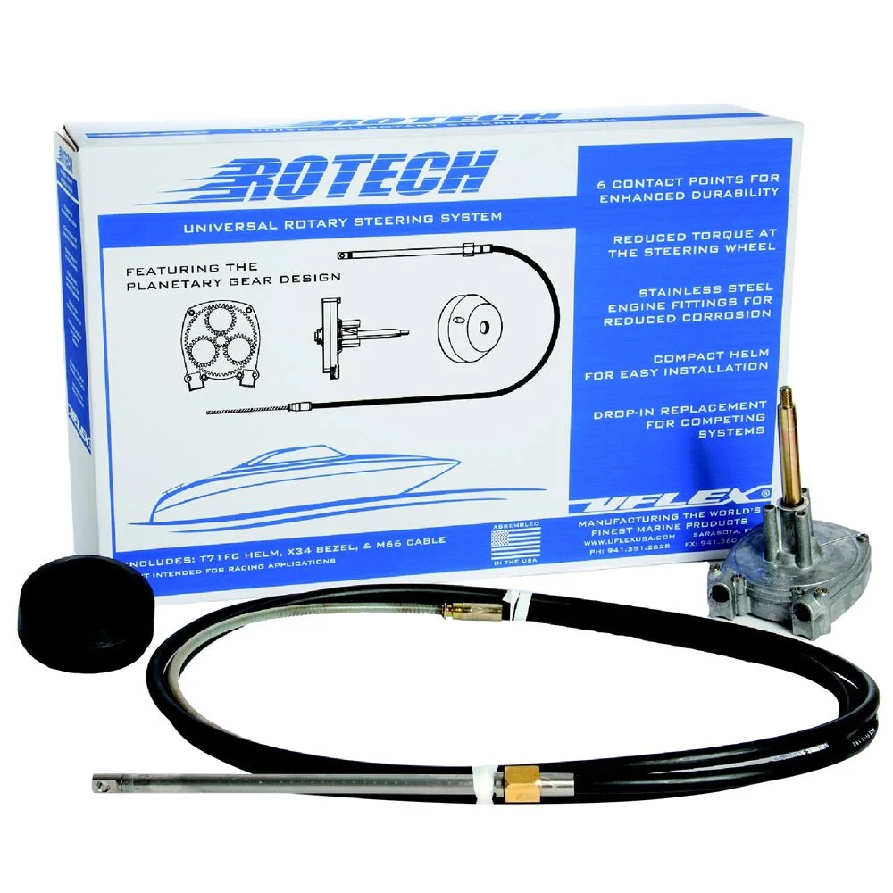 Uflex USA UFlex Rotech 20' Rotary Steering Package - Cable, Bezel, Helm – Marine Boat Replacement Part