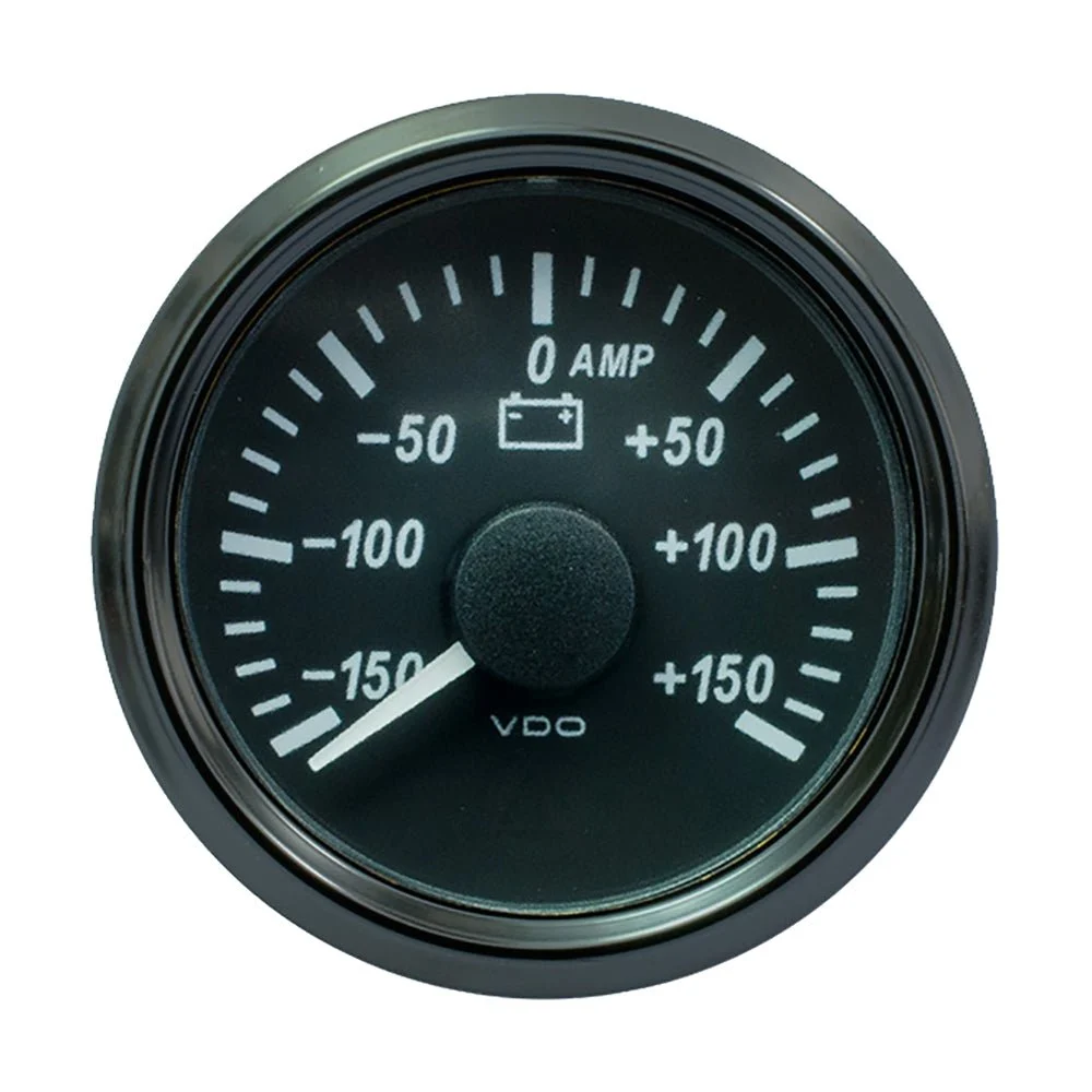 Vdo SingleViu 52mm (2-1/16") Ammeter - 150 AMP – Marine Electrical Replacement Part
