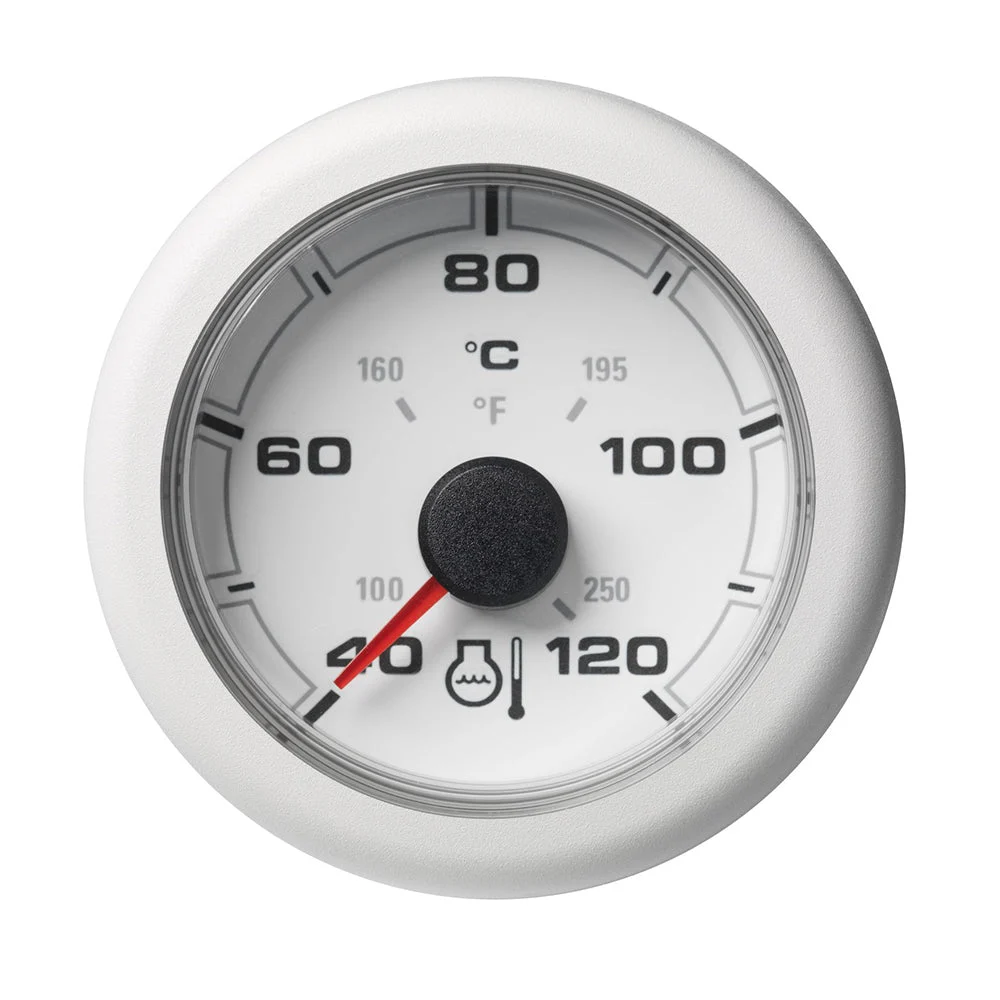Veratron 52MM (2-1/16") OceanLink Coolant Temperature Gauge - 120°C/250°F - White Dial & Bezel – Marine Boat Replacement Part