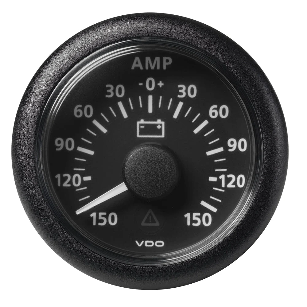 Veratron Outboard 52MM (2-1/16") ViewLine Battery Status Gauge -150/+150AMP - Black Dial & Bezel