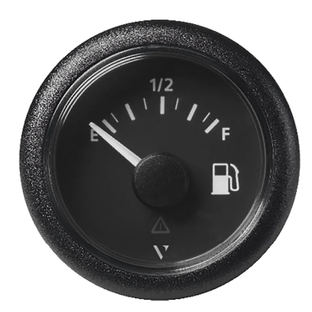 Veratron Outboard 52MM (2-1/16") ViewLine Fuel Level Gauge Empty/Full - 240-33.5 OHM - Black Dial & Round Bezel