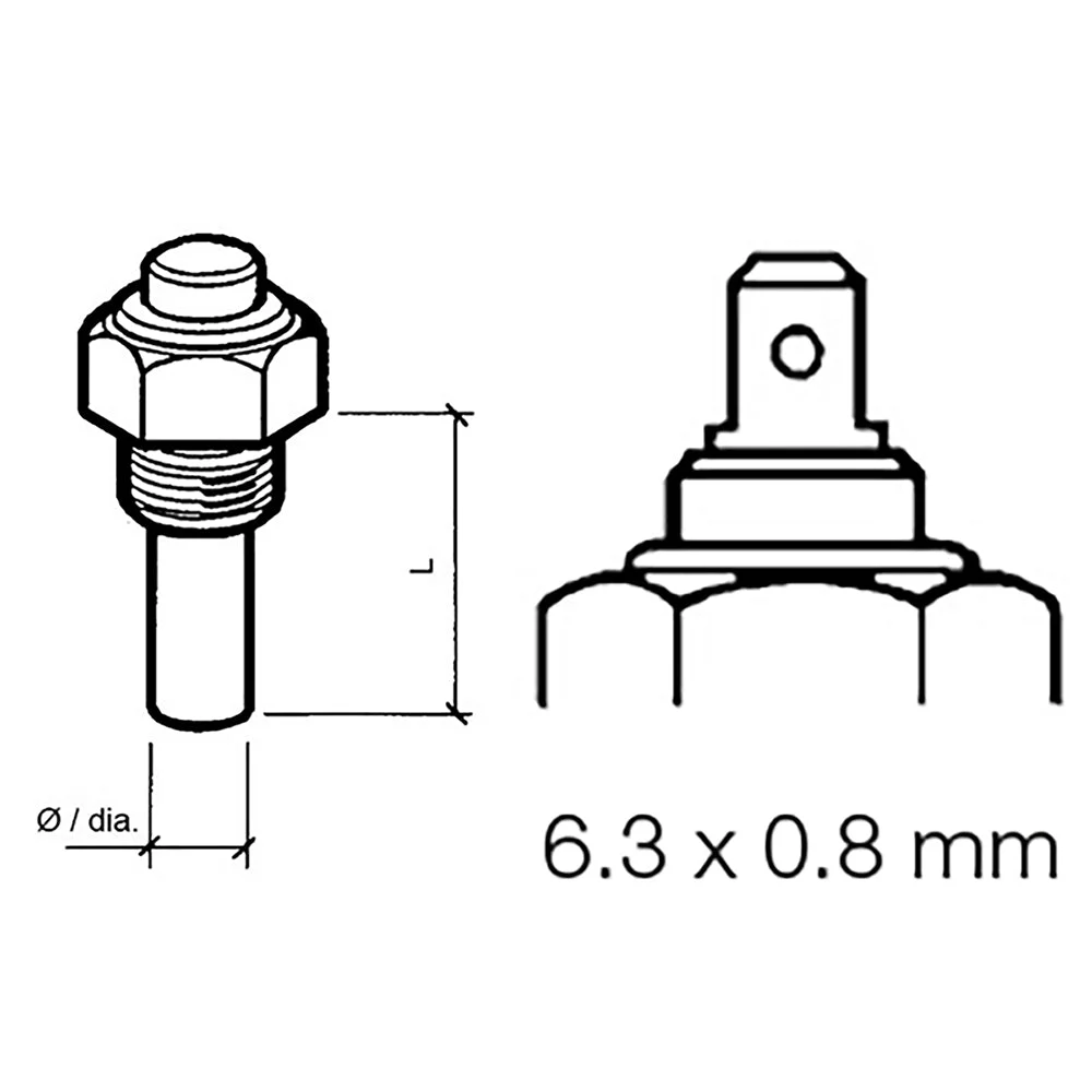 Veratron Engine Oil Temperature Sensor - Single Pole, Common Ground - 50-150°C/120-300°F - 6/24V - M14 x – Marine Boat Replacement Part