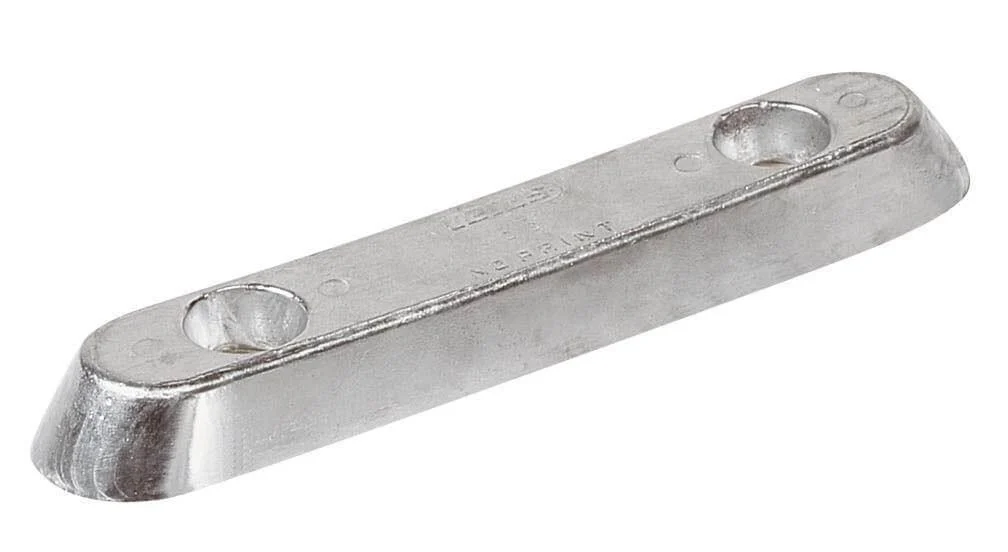 Zinc anode 5.9* 2.4 *0.99 (Holes: 0.43 * 0.6)inch, 2.204Lb