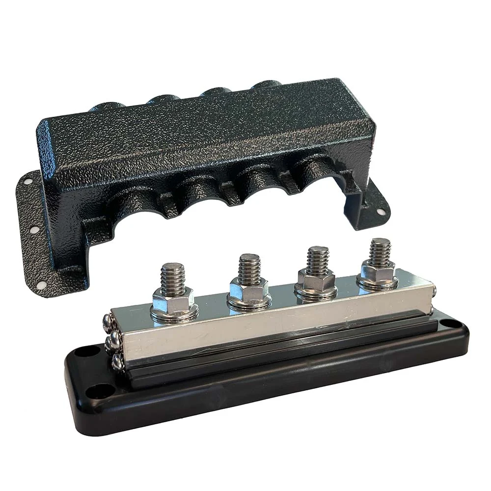 Victron Energy Busbar 600A 4P & Cover 4X 3/8" Plus 4X M8 Terminals – Marine Electrical Replacement Part