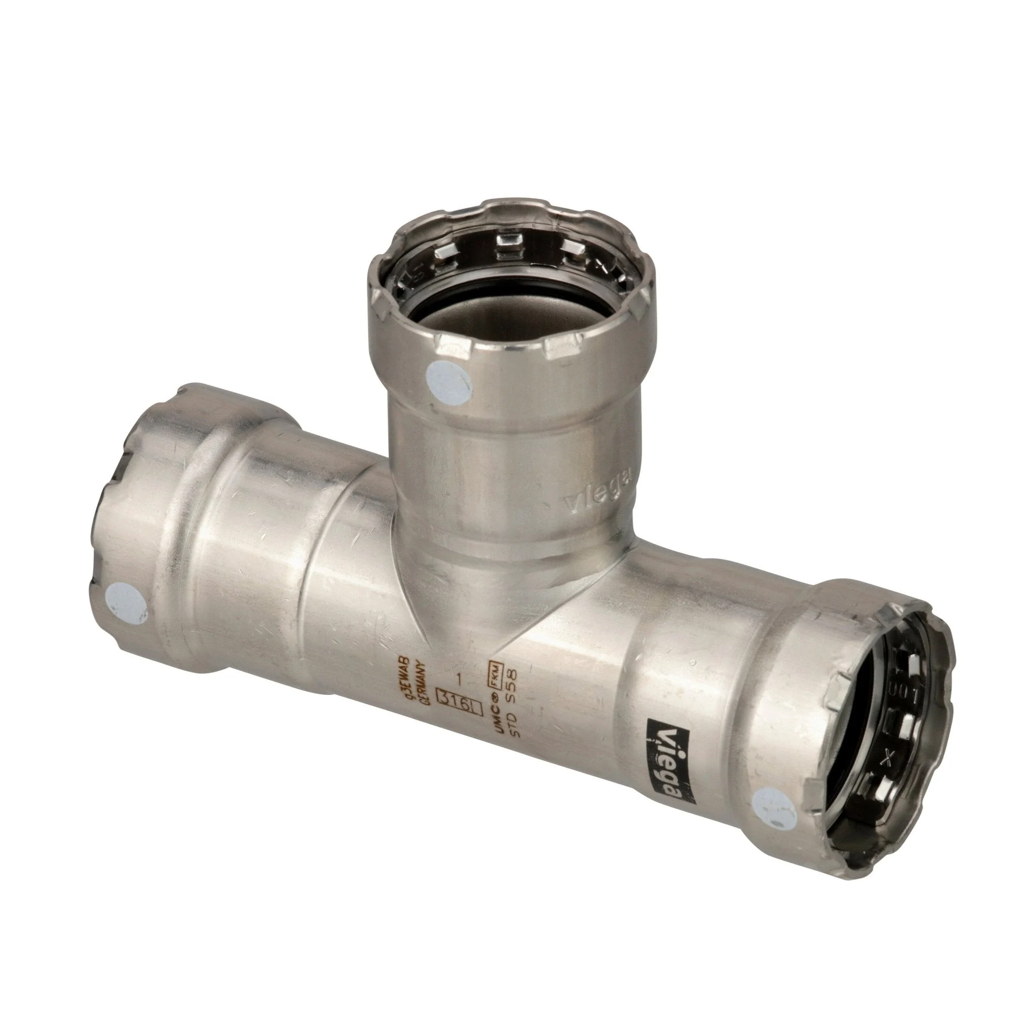 Viega MegaPress 316 FKM Tee - 1-1/4" x 1-1/4" x 1-1/4" – Marine Boat Replacement Part