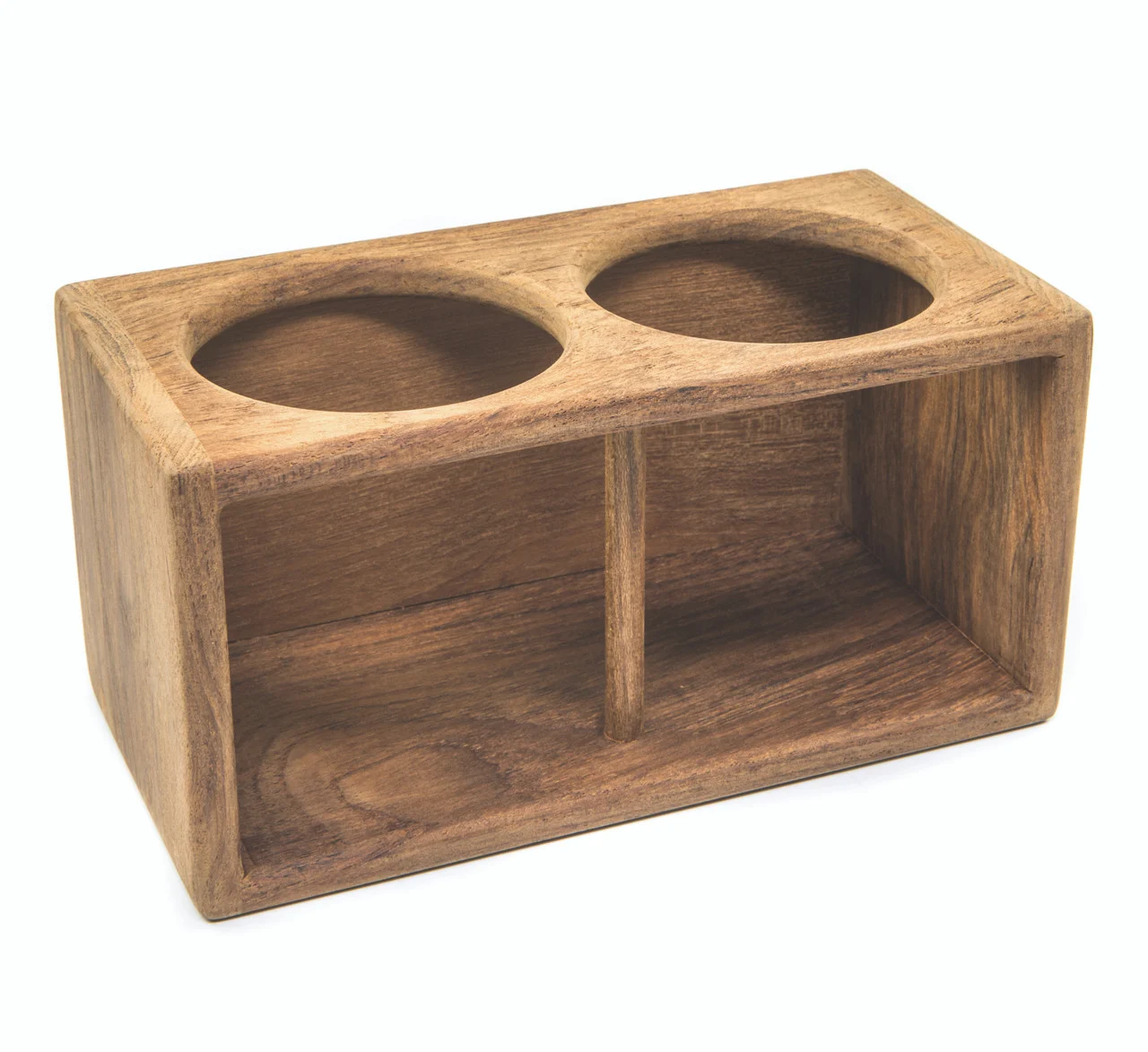 Whitecap 62610 Teak Two-drink Rack - 62610