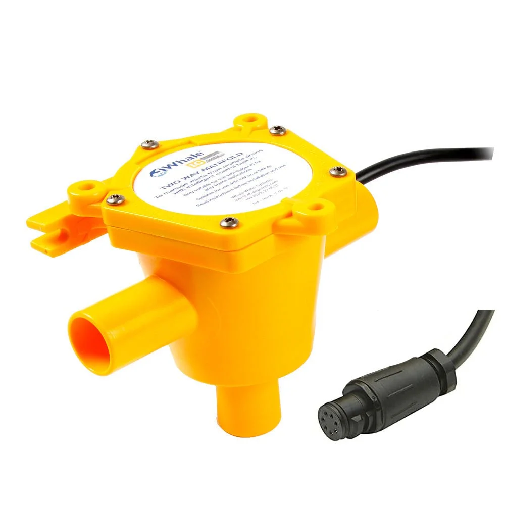 Whale Marine Whale 2-Way Waste Manifold 6' Cable 3/4" Ports