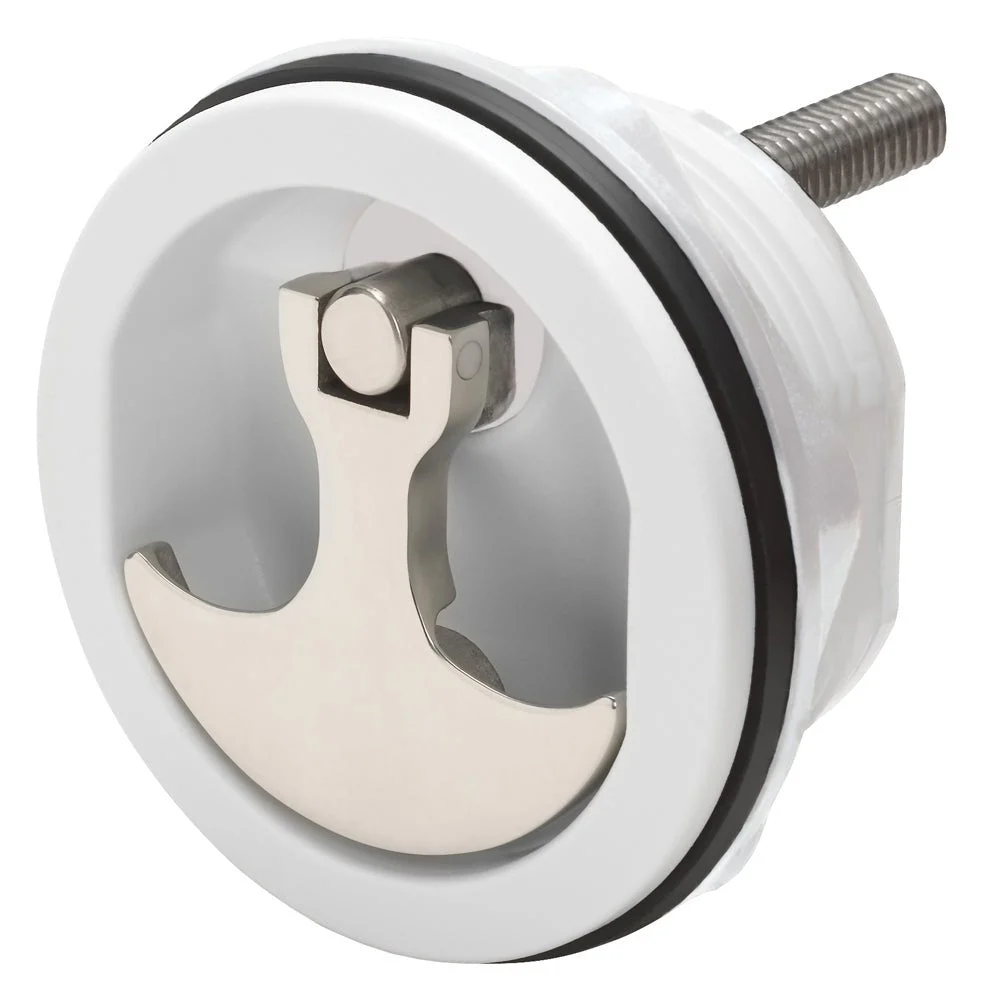 Whitecap Compression Handle - Nylon White/Stainless Steel - Non-Locking – Marine Boat Replacement Part