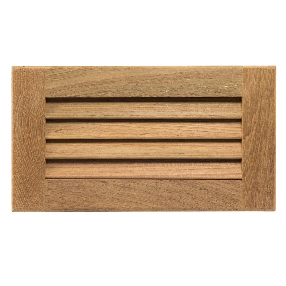 Whitecap Teak Louvered Insert - 6-3/8" x 11-3/16" x 3/4" – Marine Boat Replacement Part