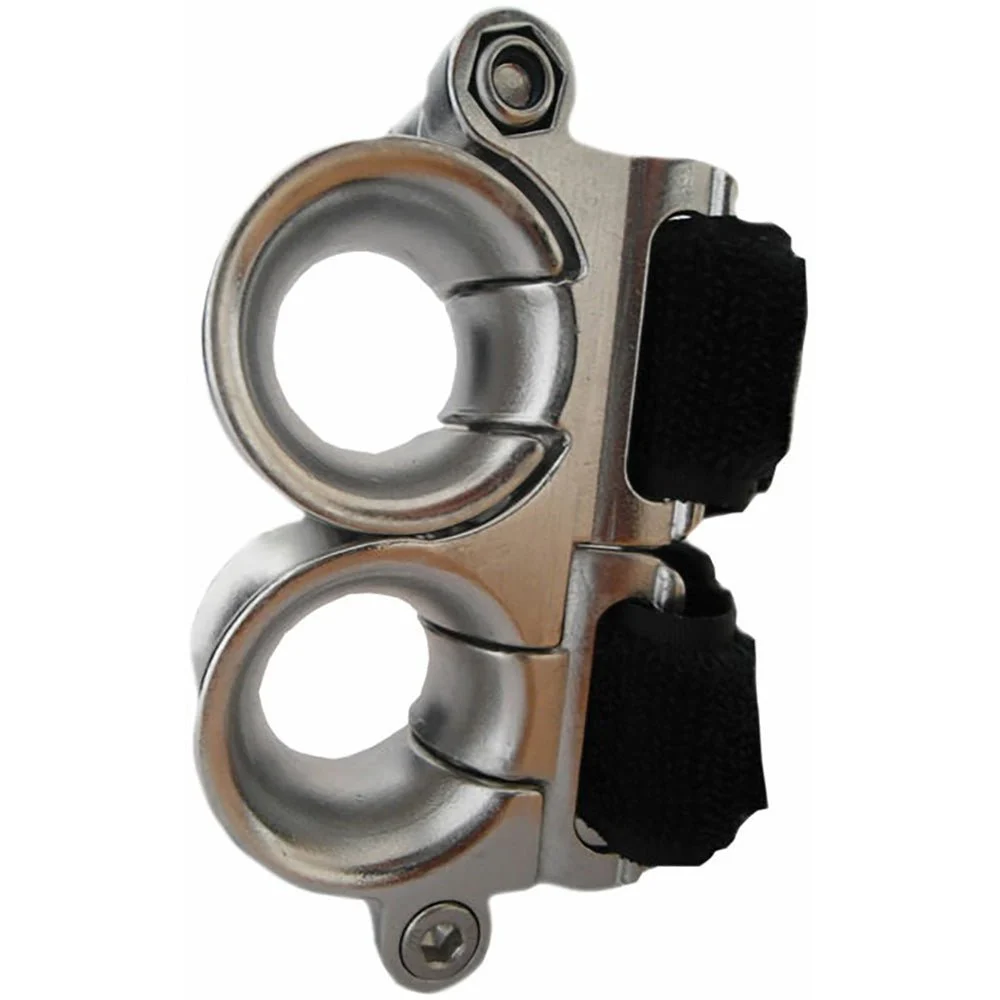 Wichard Marine Double Fairlead - 25mm Diameter Stanchion w/Webbing - Velcro Stipe