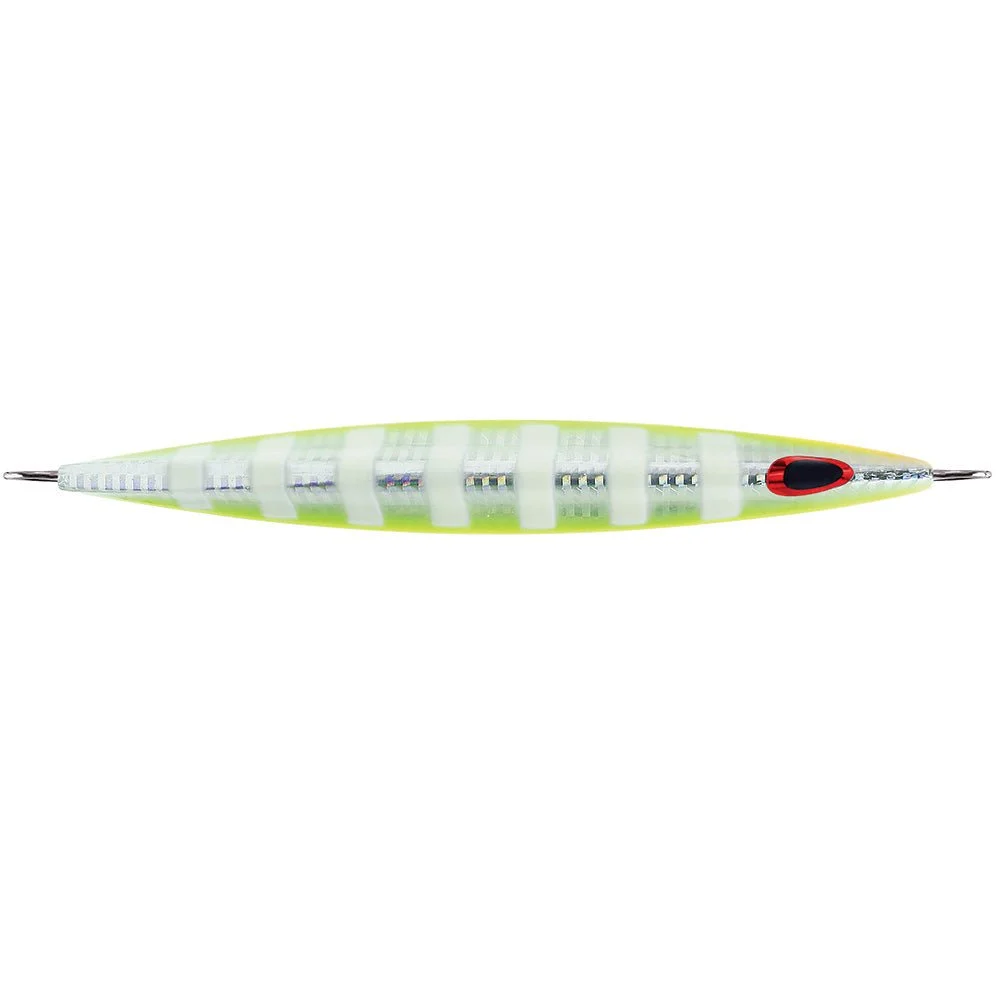 Williamson Kensaki 220 Jig - 6.75" - 7.75oz - UV Chartreuse Glow Zebra – Marine Boat Replacement Part