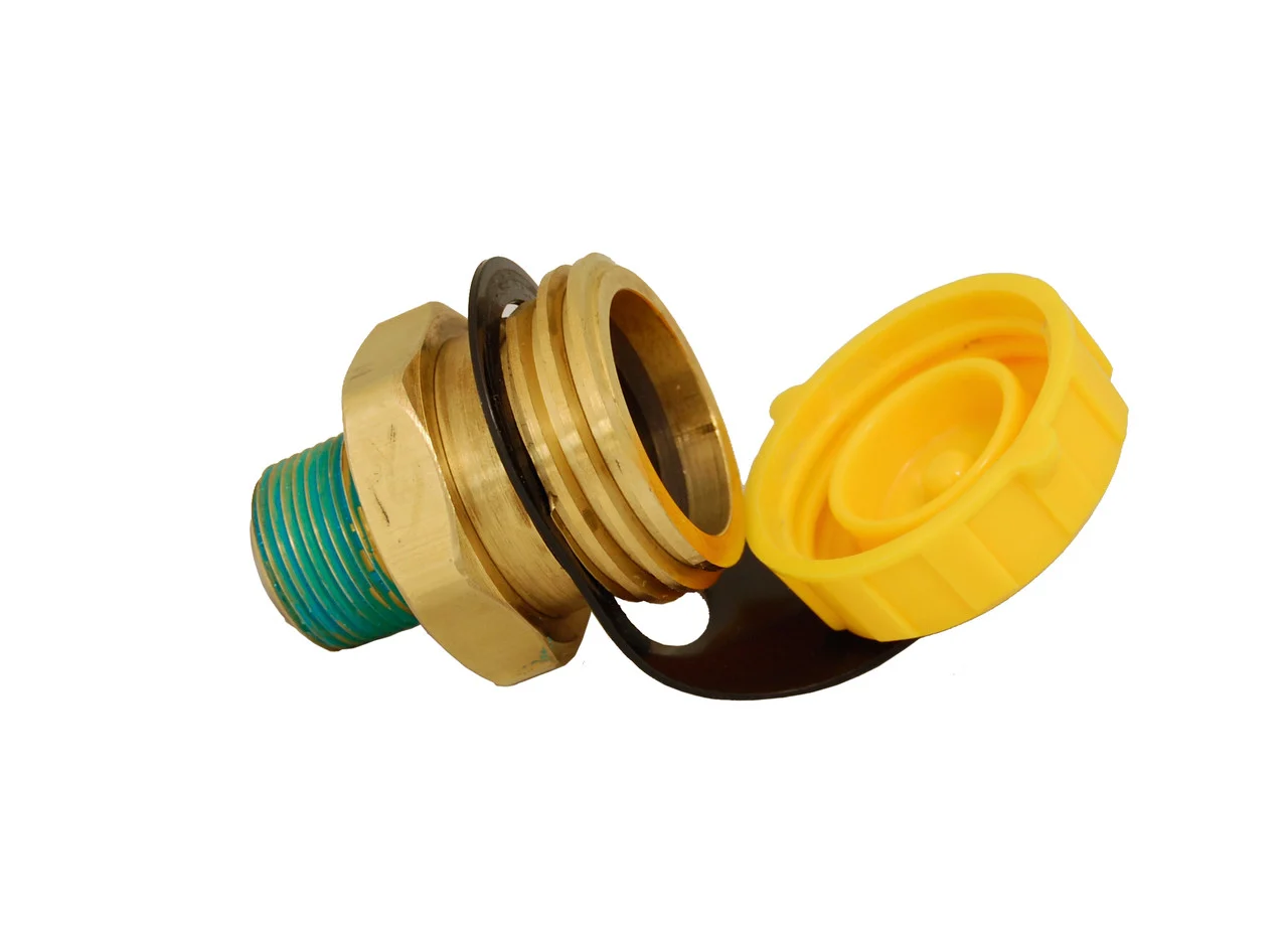 Marshall Excelsior Me601-6 Double Check Fill Valve With Cap And Lanyard - 1.75" M. Acme X 0.75" Mnpt - ME601-6